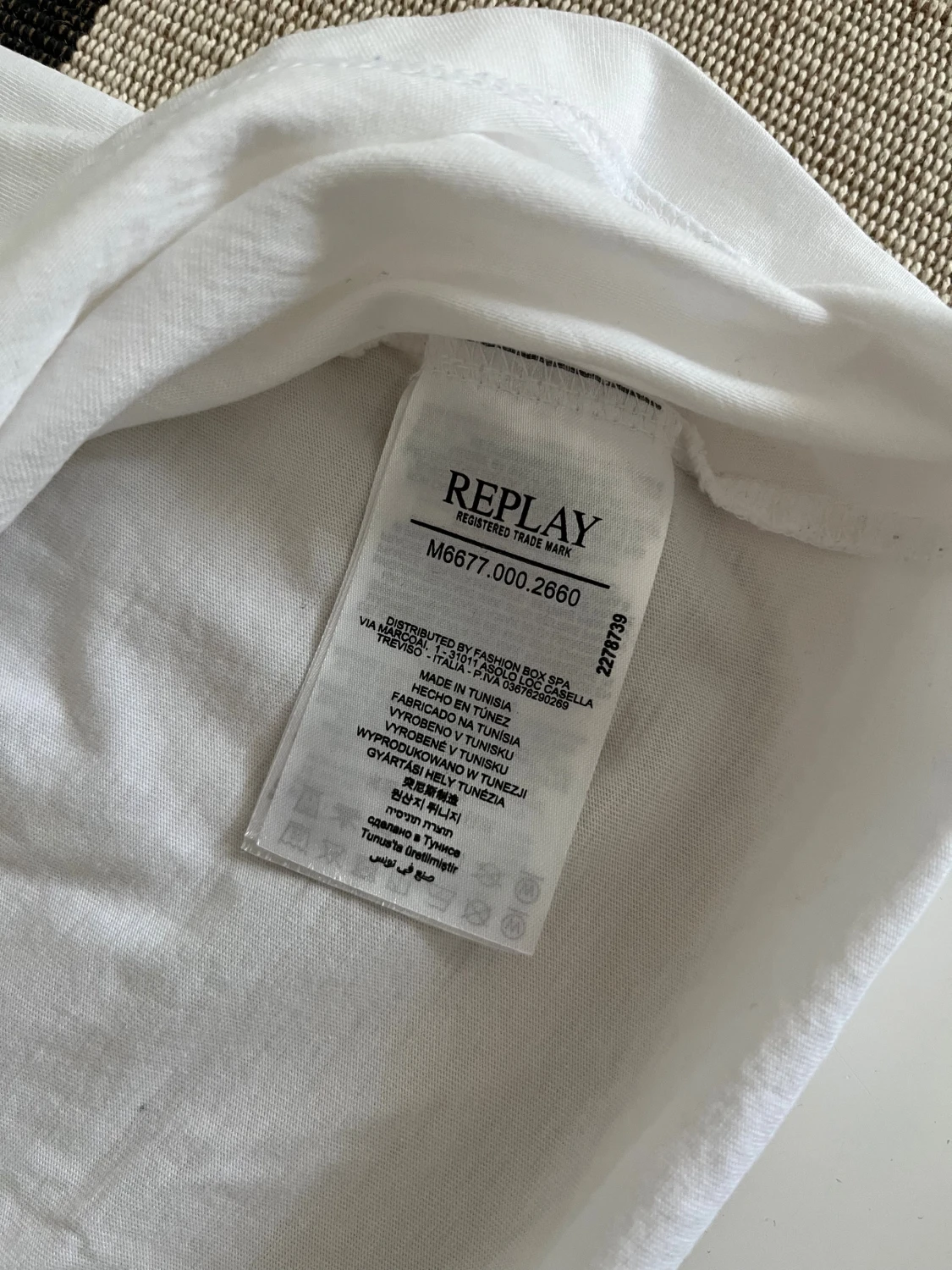 Vit Replay t-shirt med hundtryck - 2