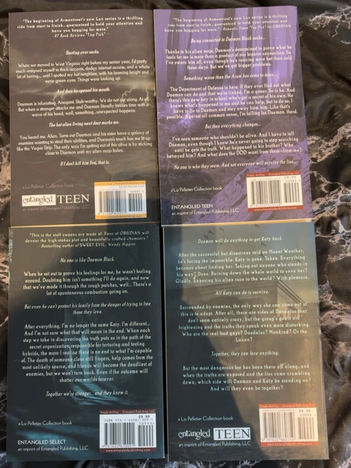 Obsidian, Onyx, Opal, Origin (Lux Series, Books 1-4) - 2