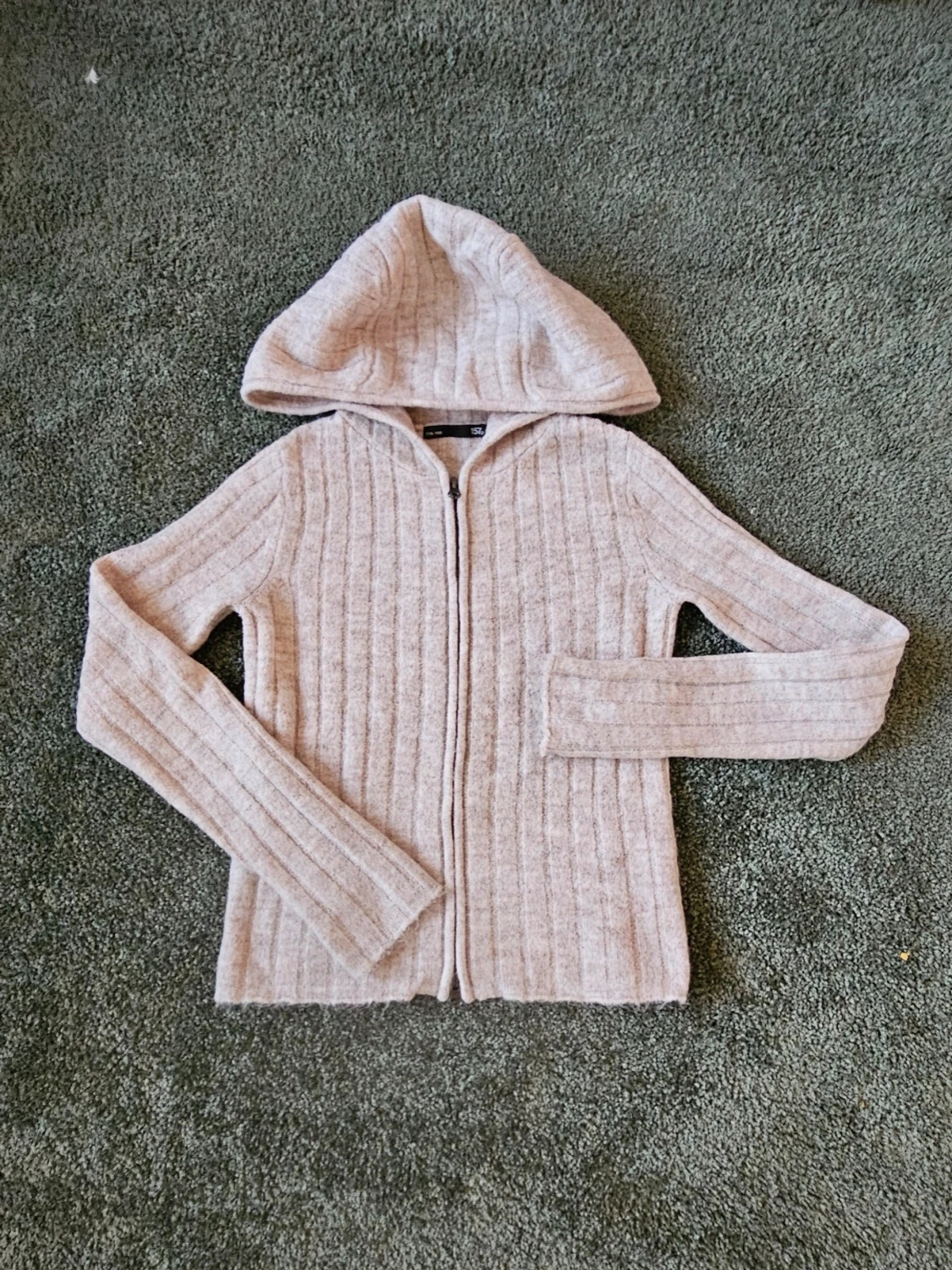 Stickad hoodie 