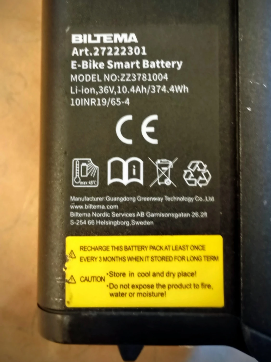 Biltema E-Bike Smart Battery ZZ3781004 - 2