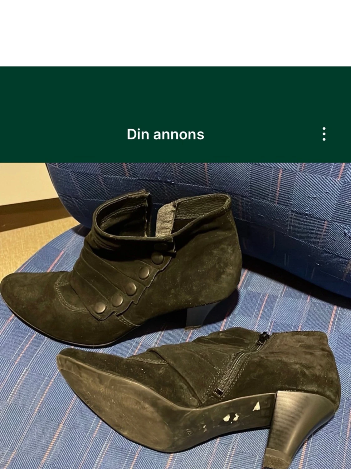 Svarta ankelboots med klack - 1