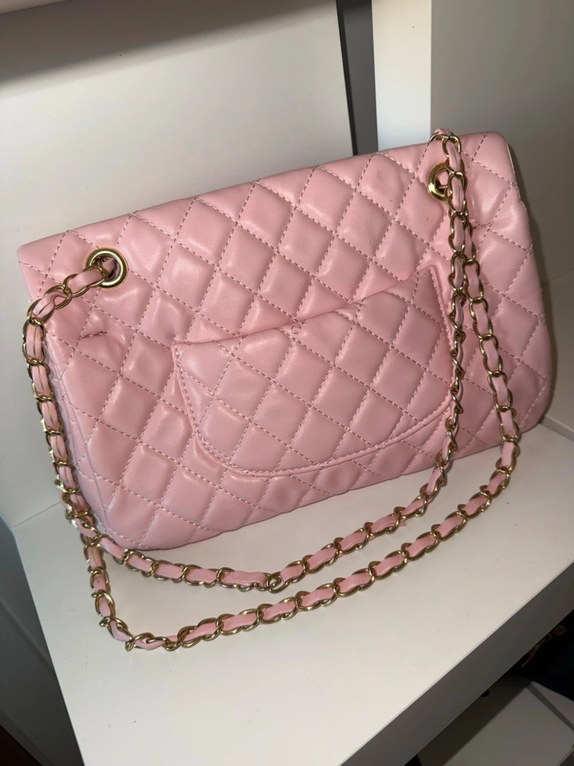 Rosa söt liten märkes axelväska - 3