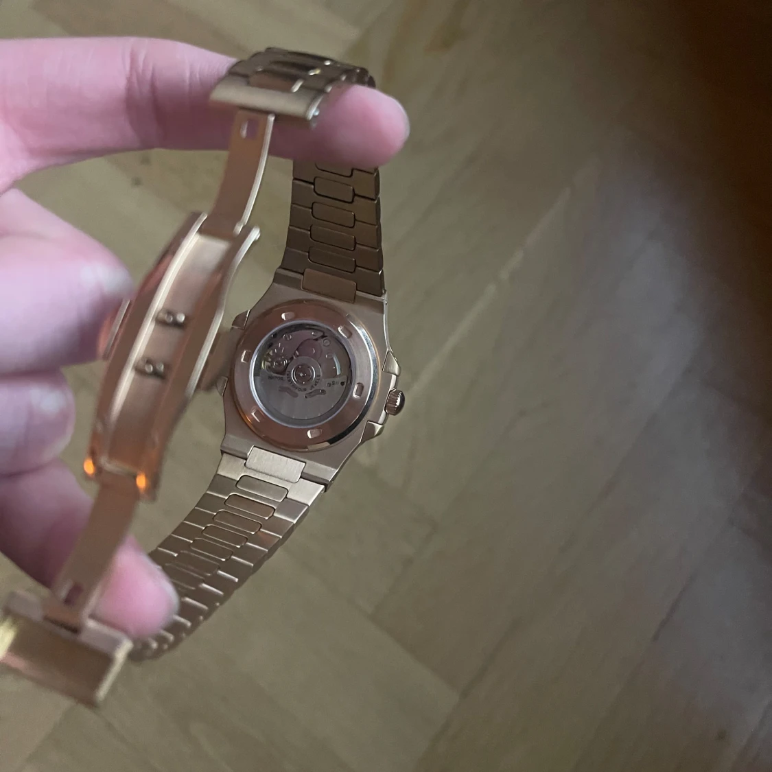 Seiko Mod Nautilus – Rose Gold Open Heart (Brun) - 1