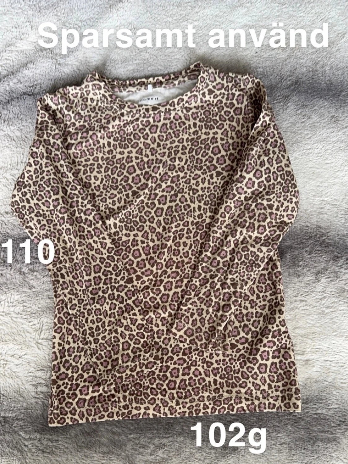 Leopardmönstrad långärmad topp Name It