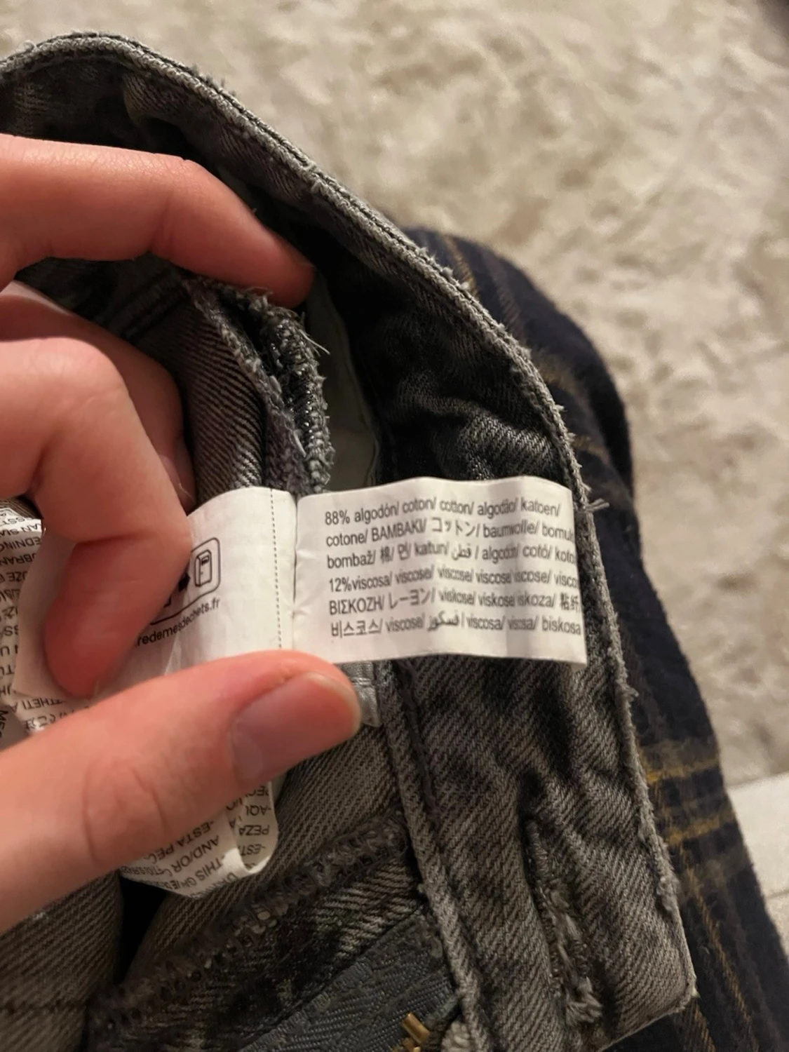 Grå raka jeans från Zara, strl 38 - 3