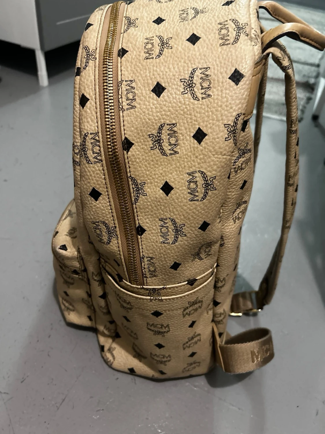 Mcm ryggsäck beige M - 2