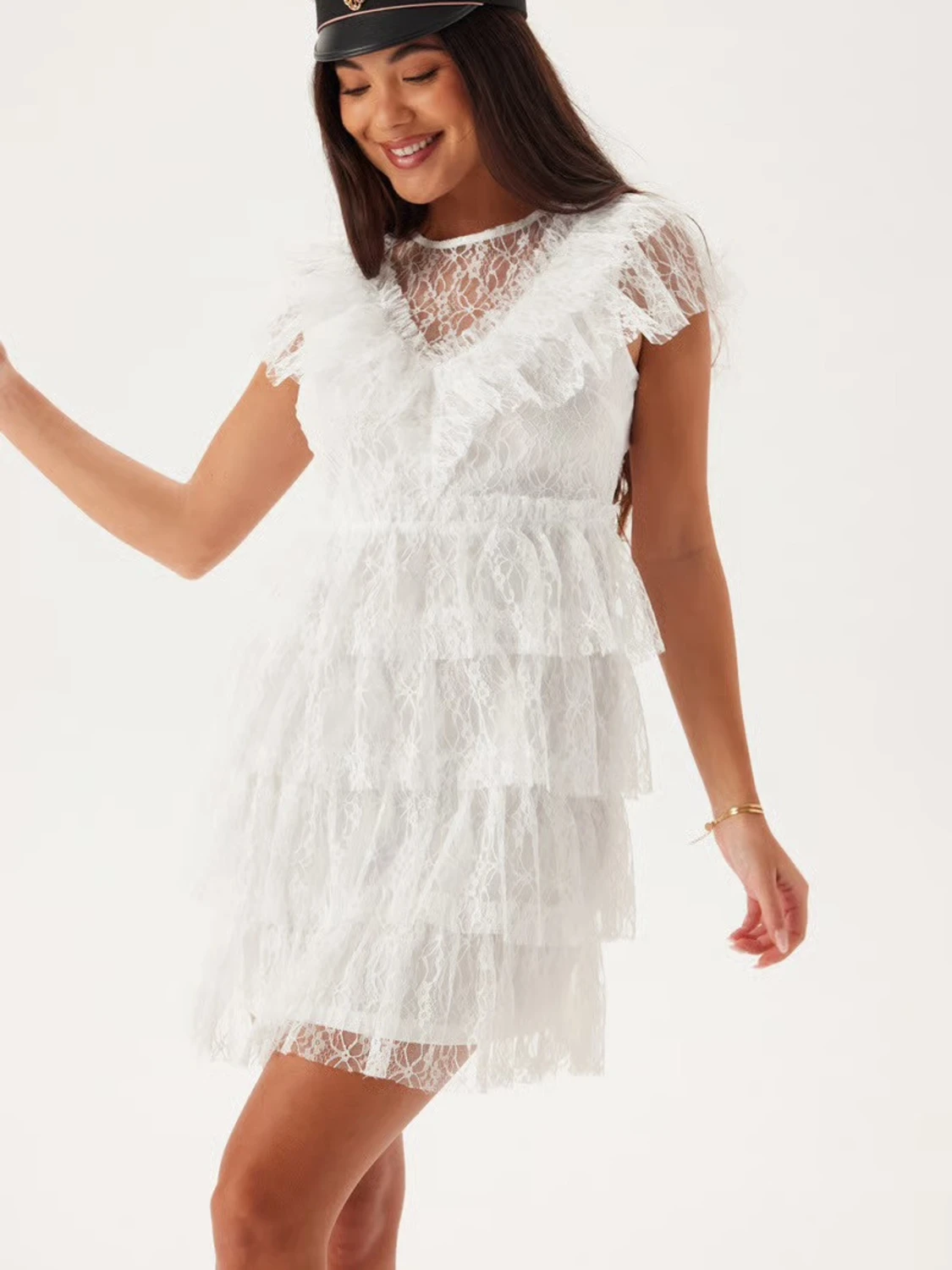 Vit spetsklänning - 2