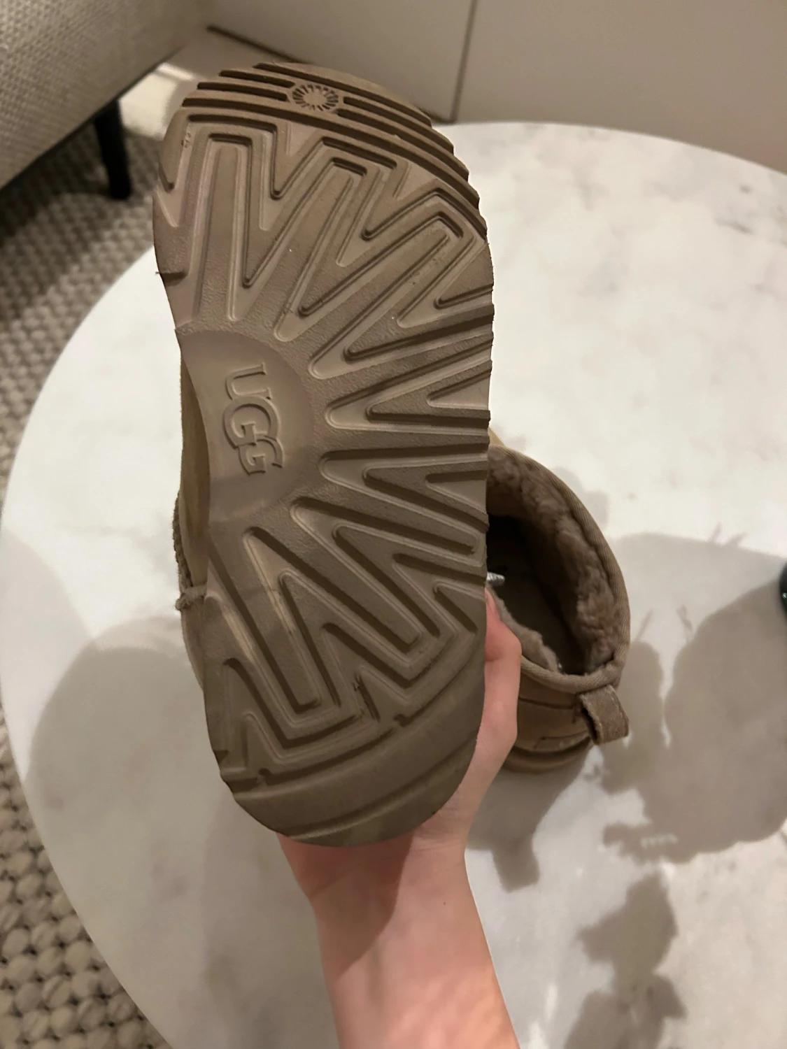 Beige UGG boots i mocka - 4