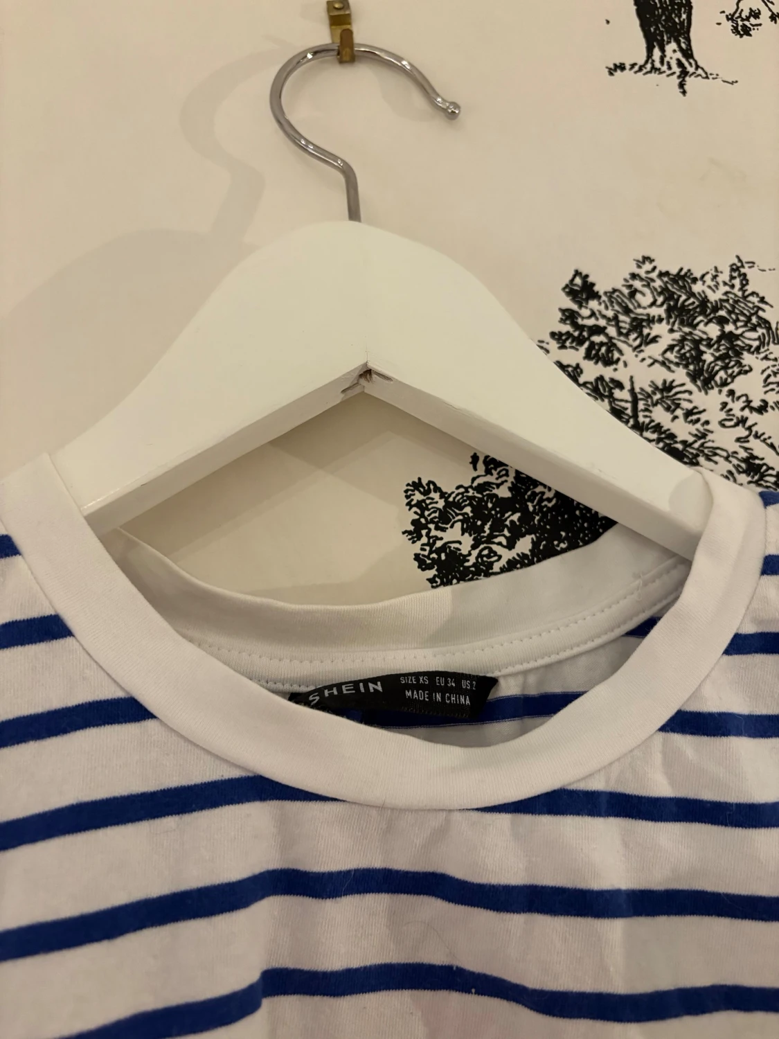 Randig vit och blå topp från SHEIN - 2
