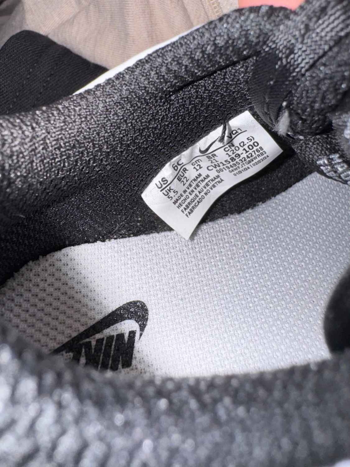 Nike Dunk Low svart/vit barn 22 - 3