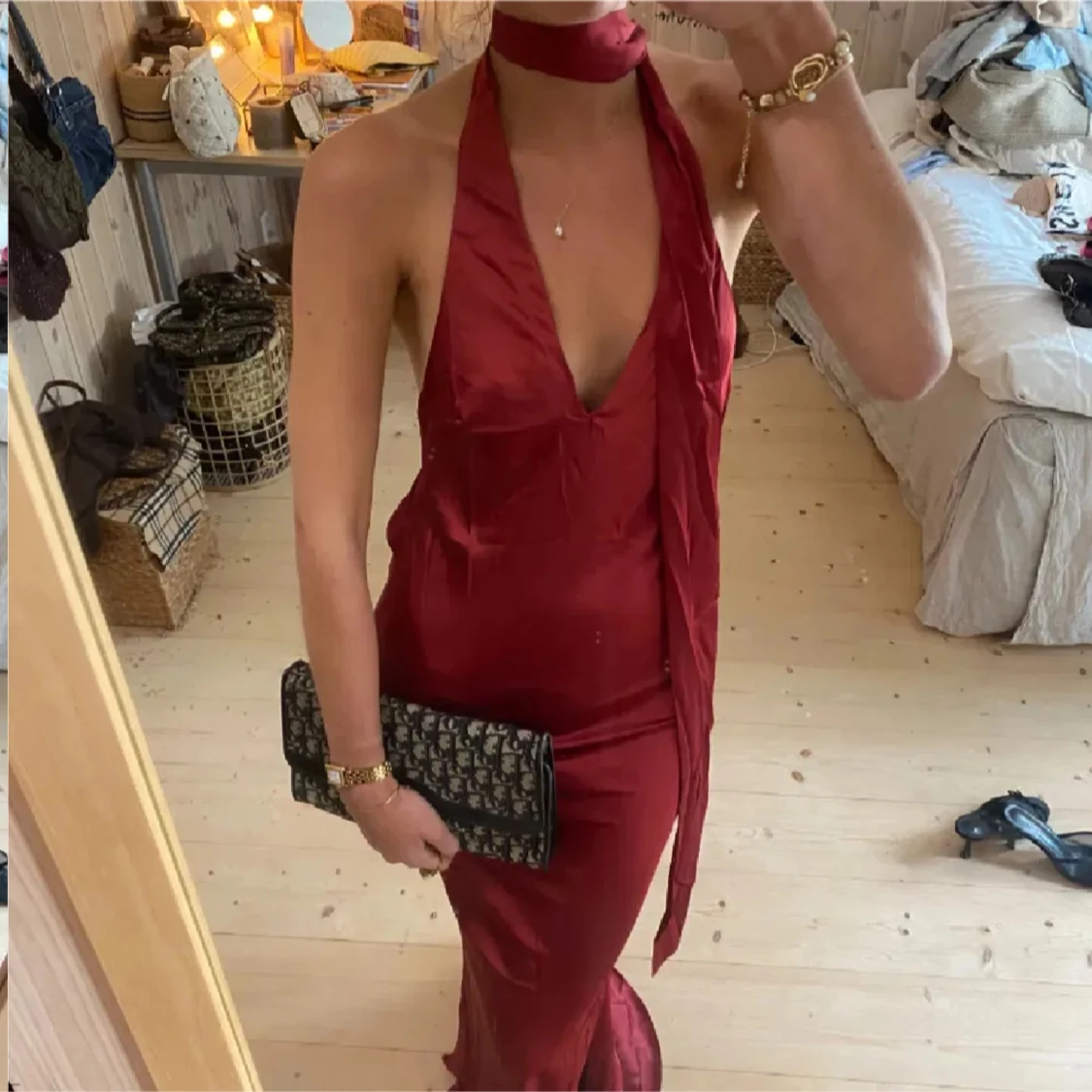 Vinröd balklänning - 2