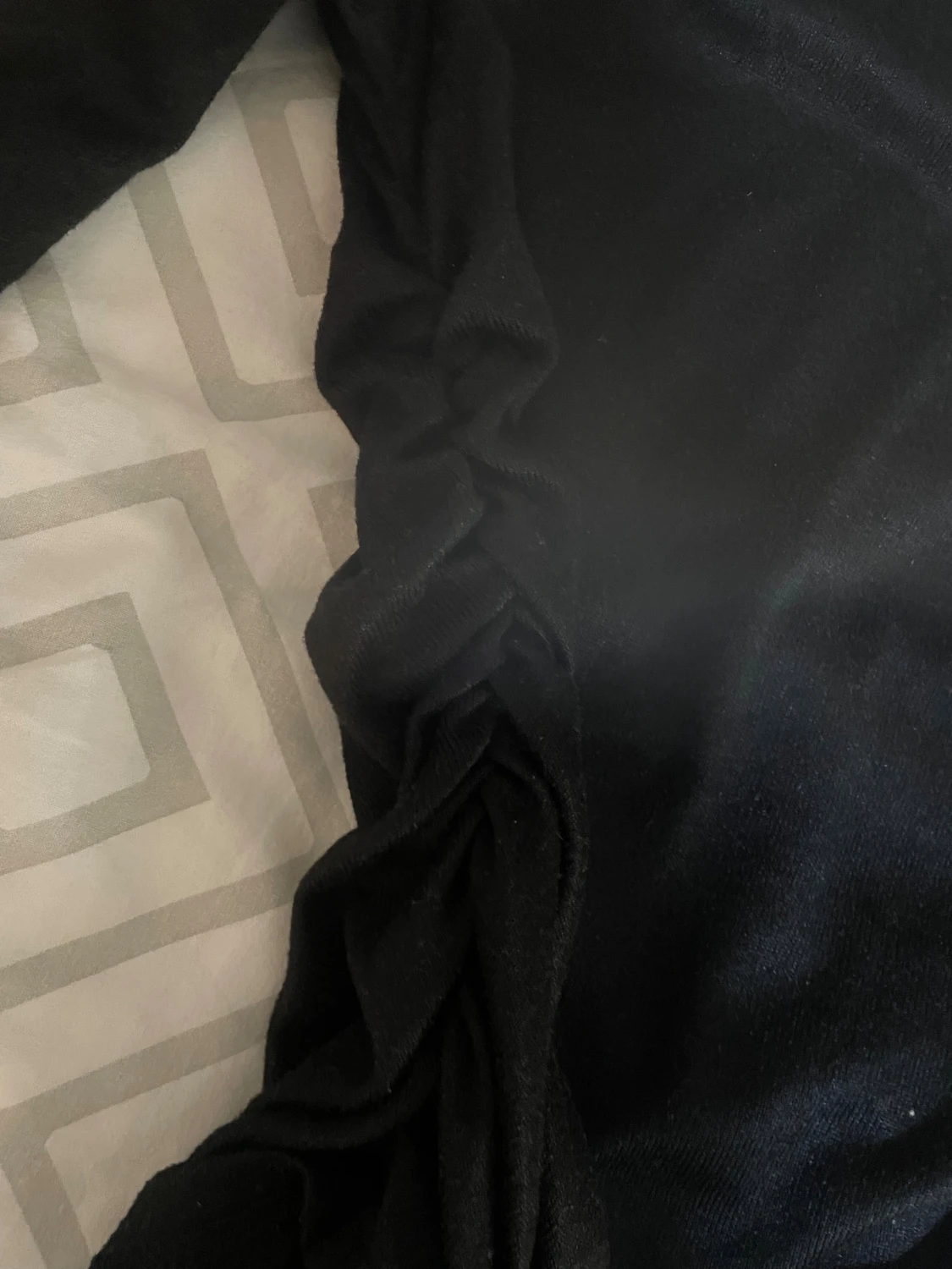 Svart topp med snörning - 1