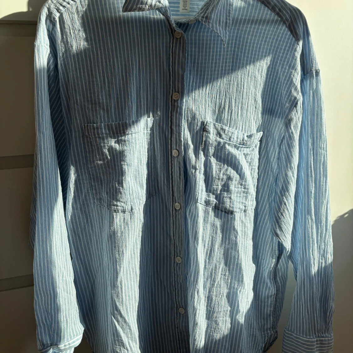 Blå randig skjorta - 1