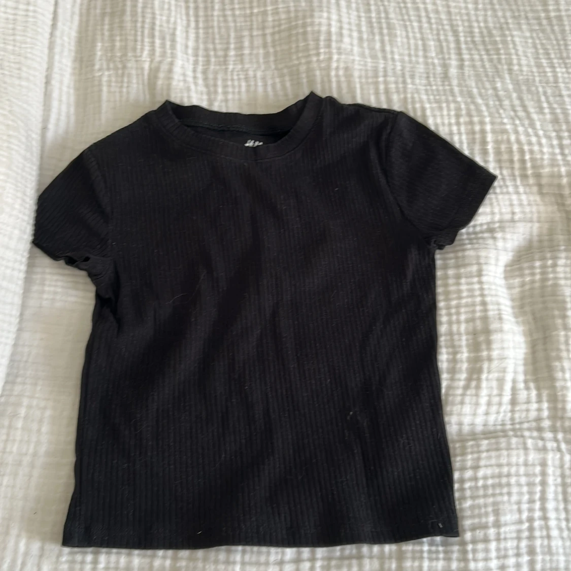 Svart ribbad topp H&M - 3