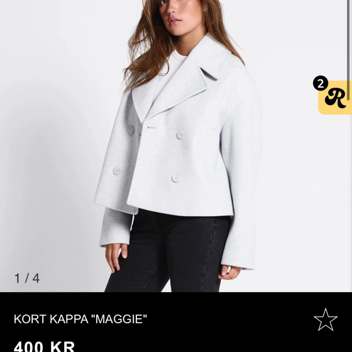 Ljusgrå kappa från Lager 157, M