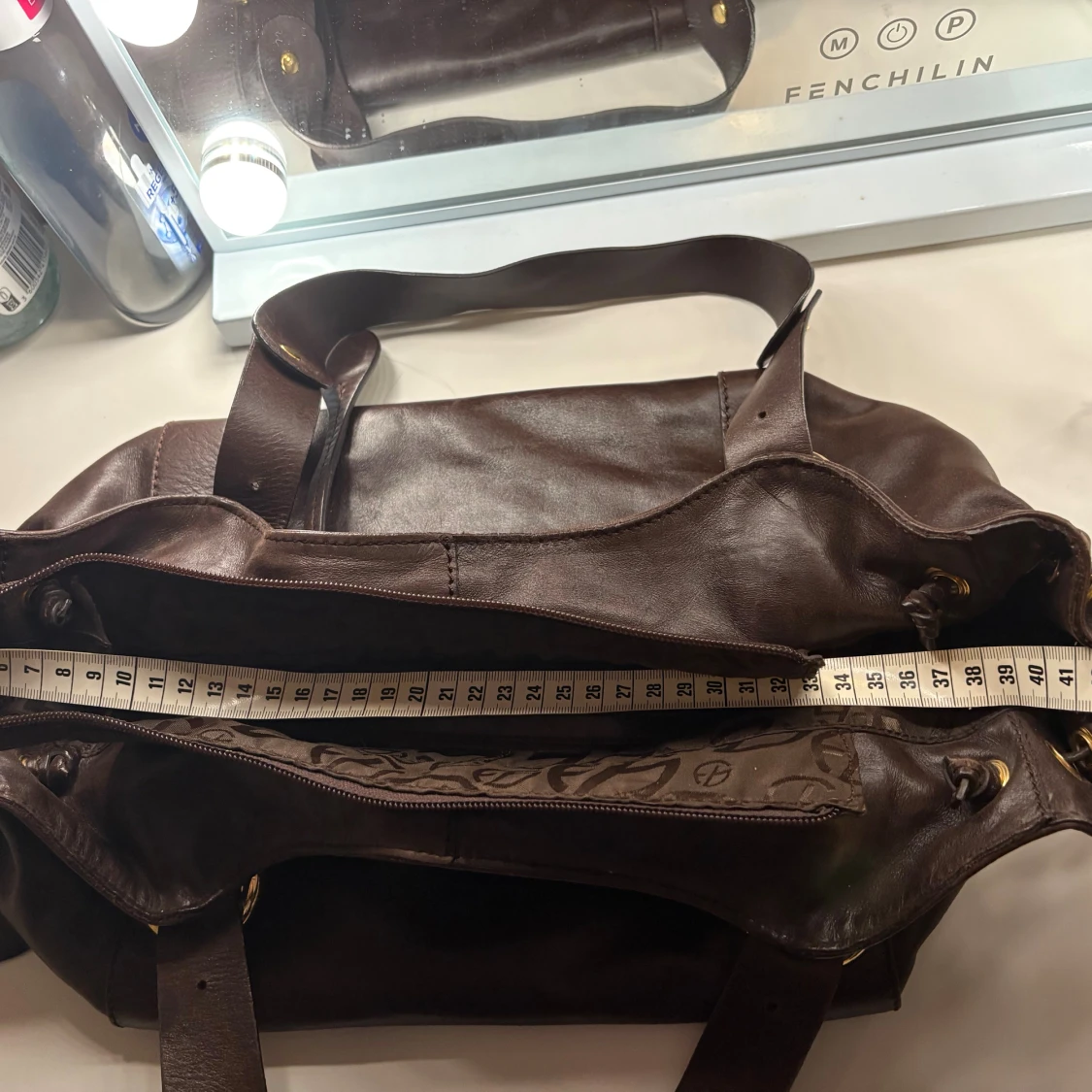 Mörkbrun axelväska  - 4