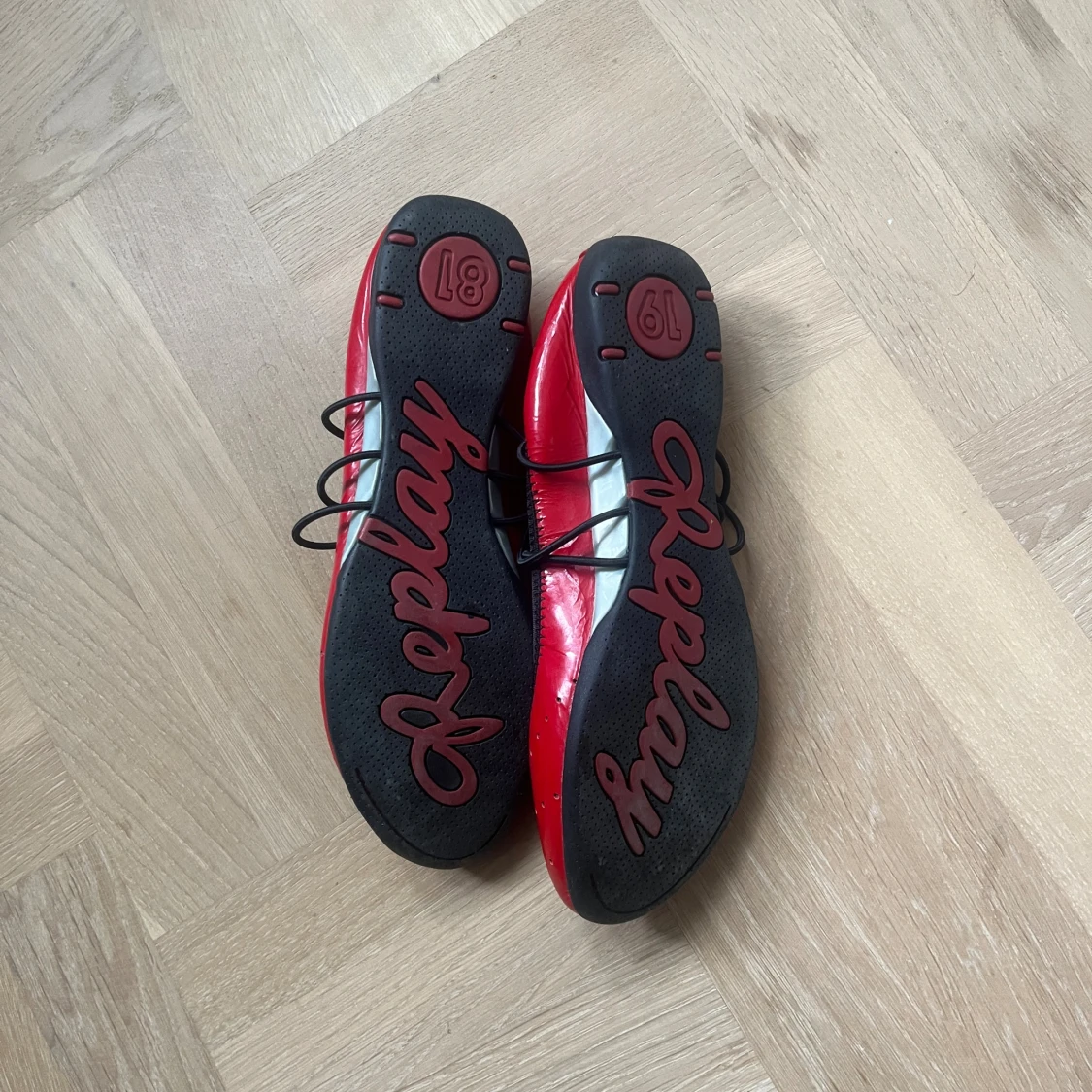 Röda Replay ballerinaskor med snörning - 1