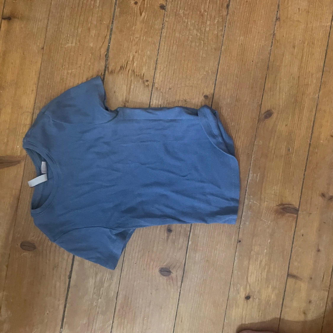 Blå basic t-shirt i bomull