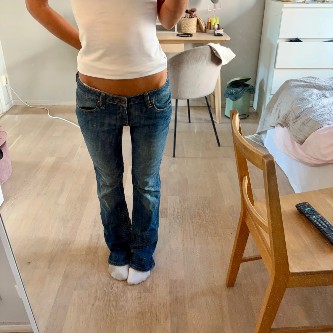 Lågmidjade bootcut jeans