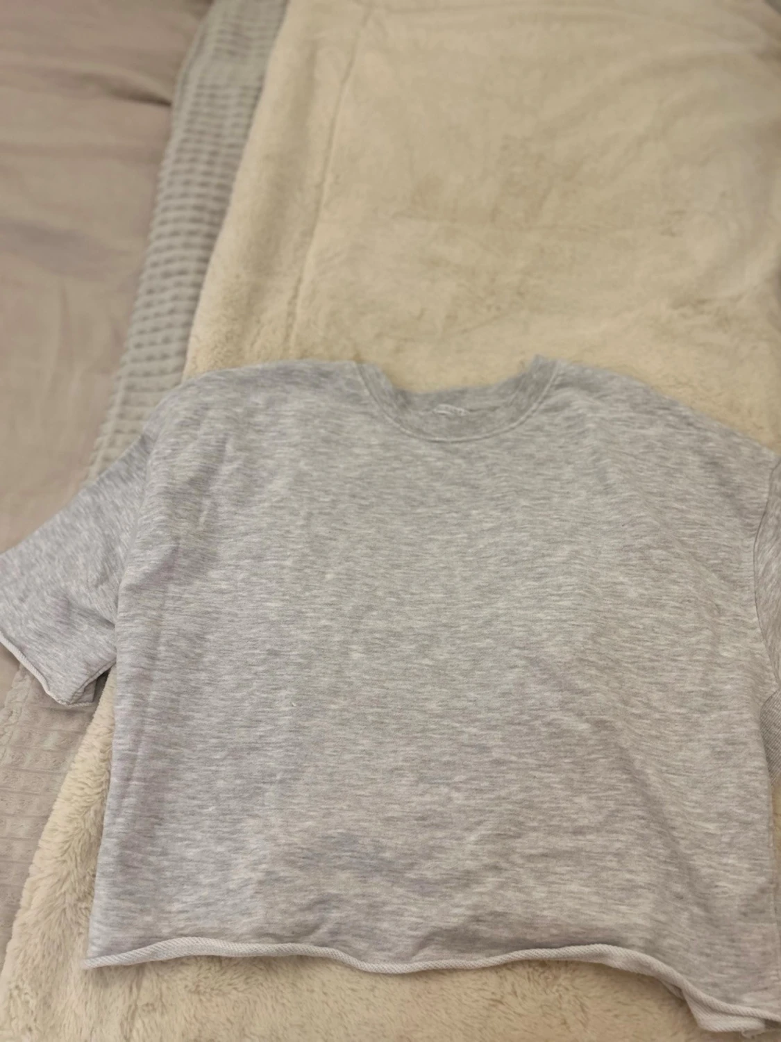 Ljusgrå kortärmad sweatshirt💕