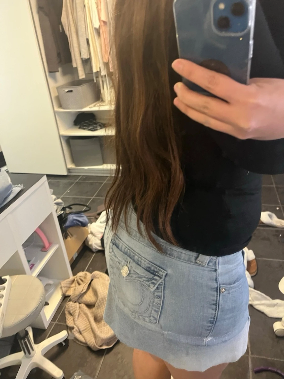 True Religion jeanskjol med volang - 4