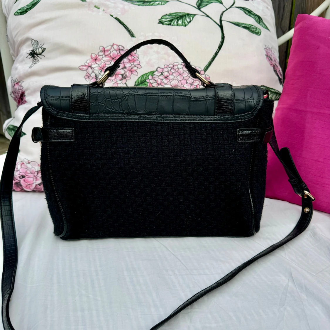 Svart axelväska från River Island - 1