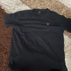 Svart t-shirt från GANT med logga - Svart t-shirt från GANT med klassisk rund hals och liten broderad logga på bröstet. Tillverkad i mjuk bomull som känns skön mot huden. Enkel och stilren design som funkar till det mesta.