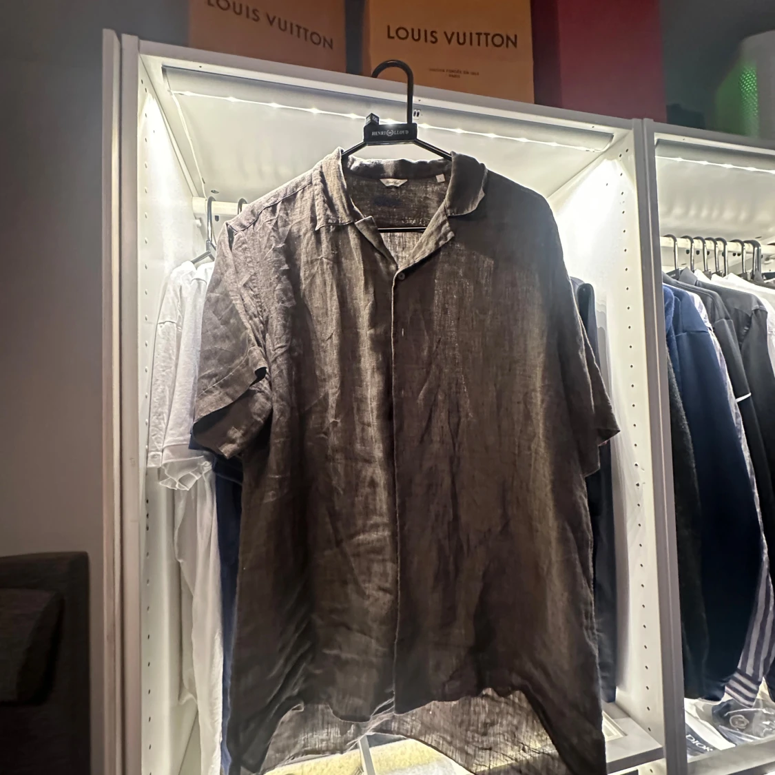 Brun linneskjorta från Stenströms L - 1