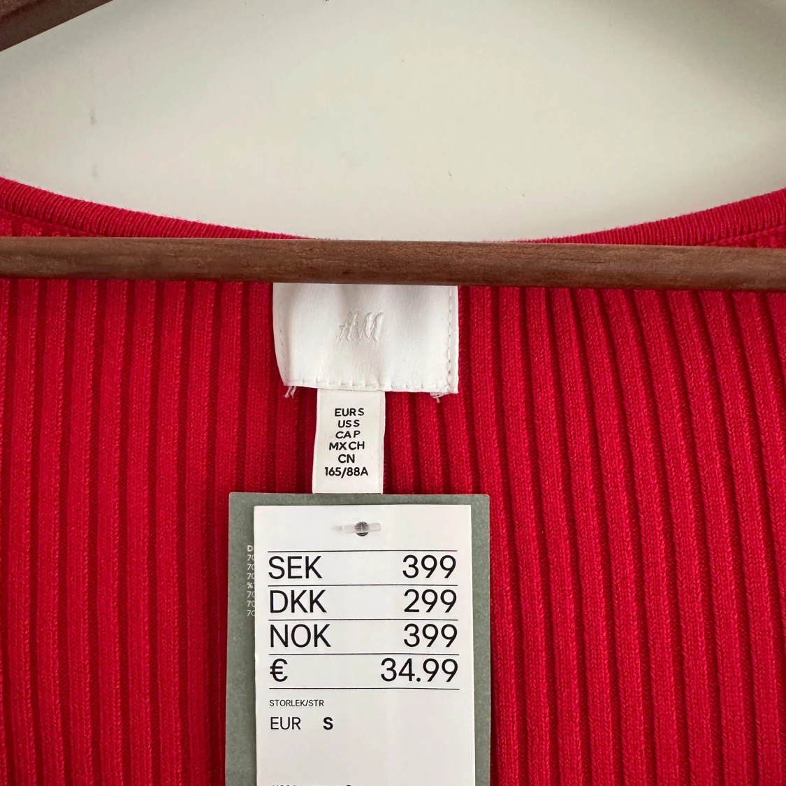 Röd ribbad långklänning från H&M - 2