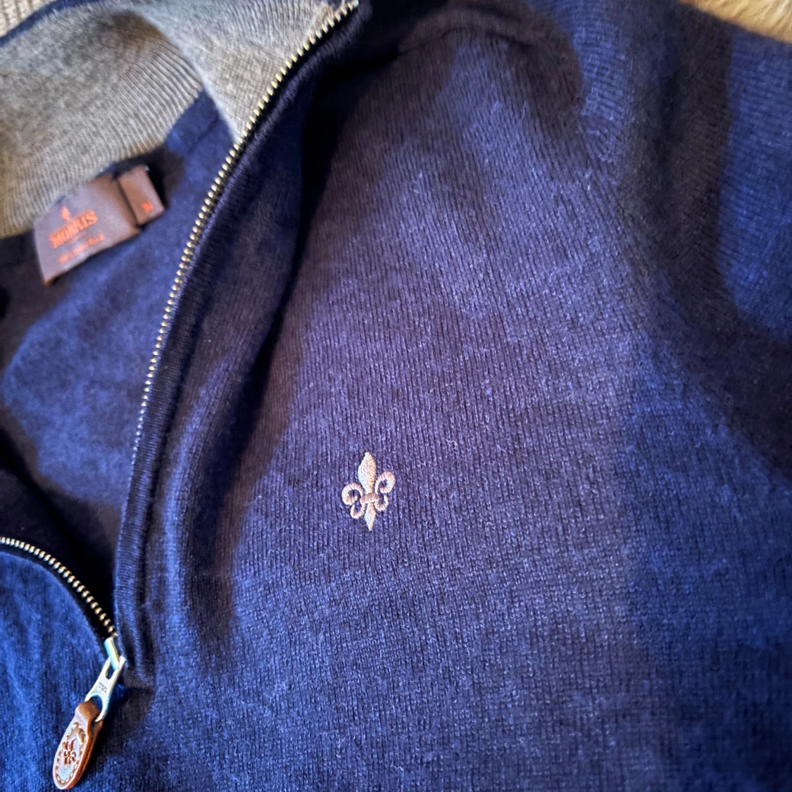 Mörkblå merinoullströja Morris M - 1