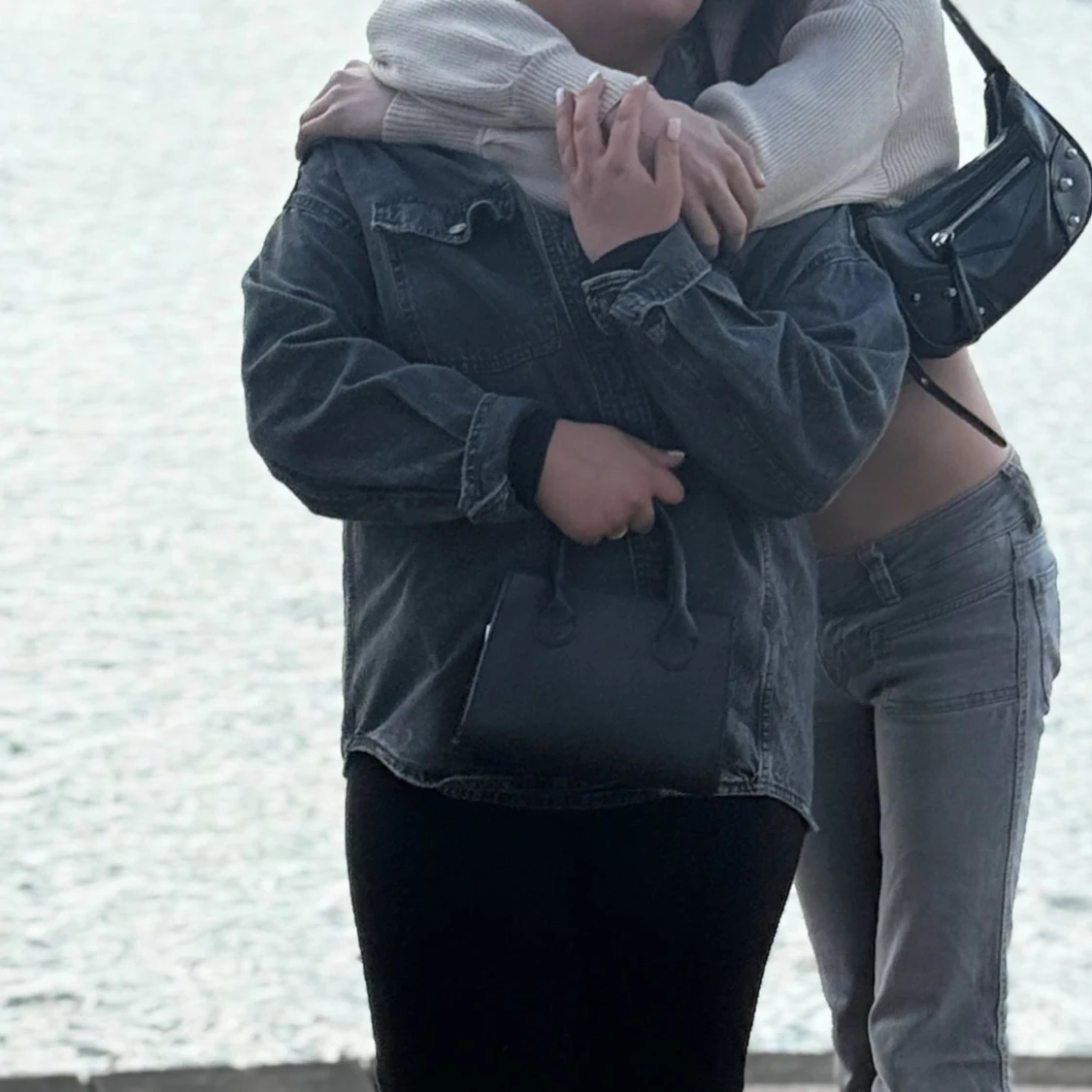 Oversized svart jeansjacka - 2