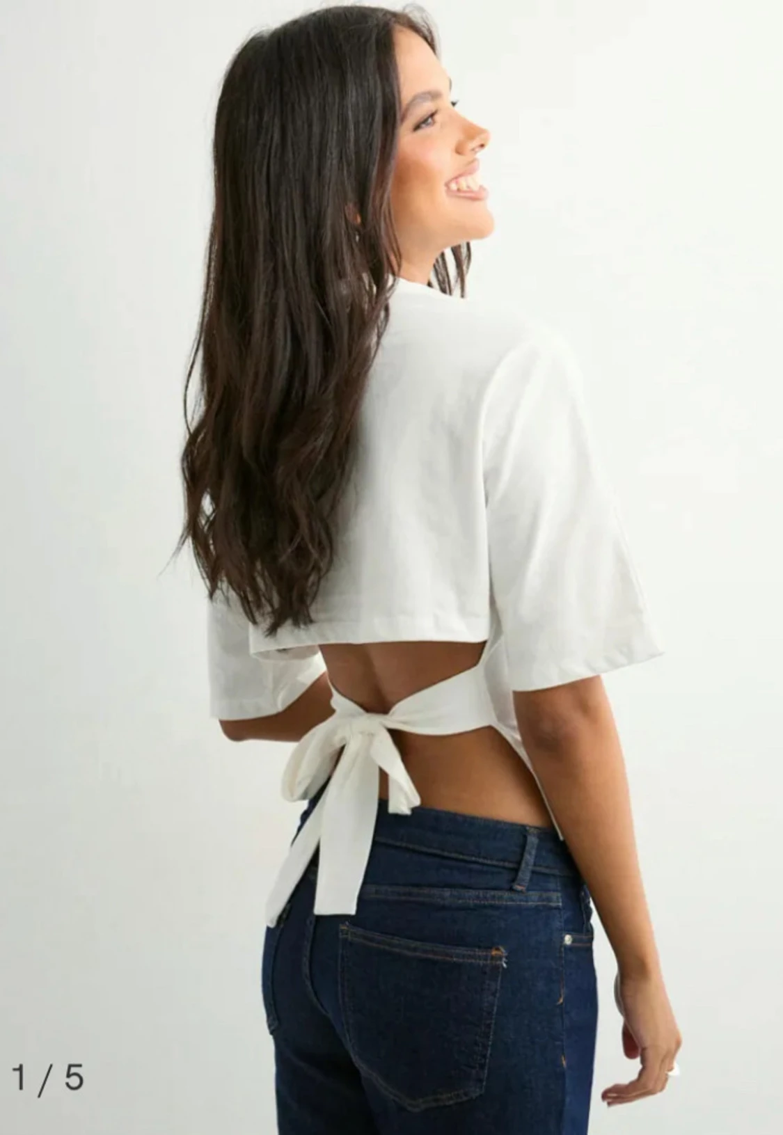 Open back tie tee 