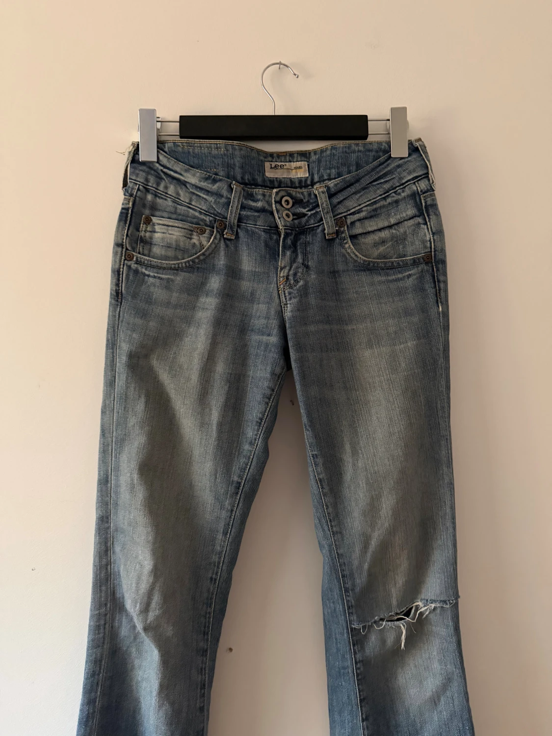 Blå bootcut jeans från Lee - 2