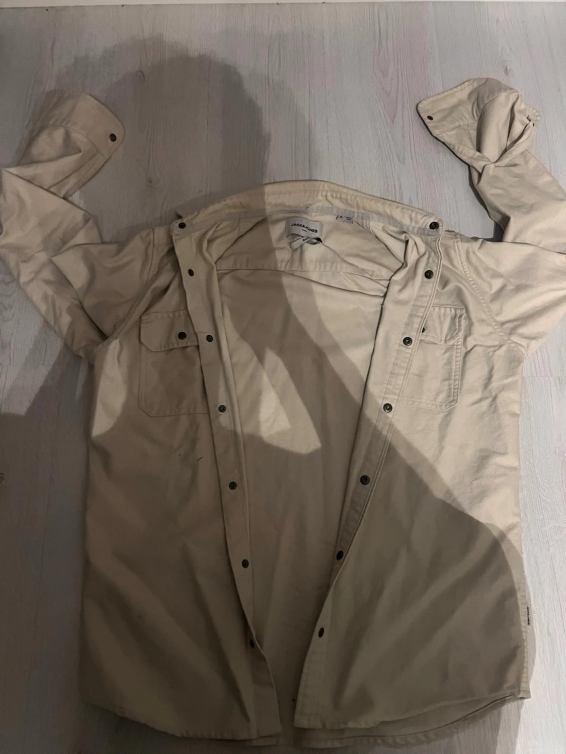 Beige overshirt från Jack & Jones