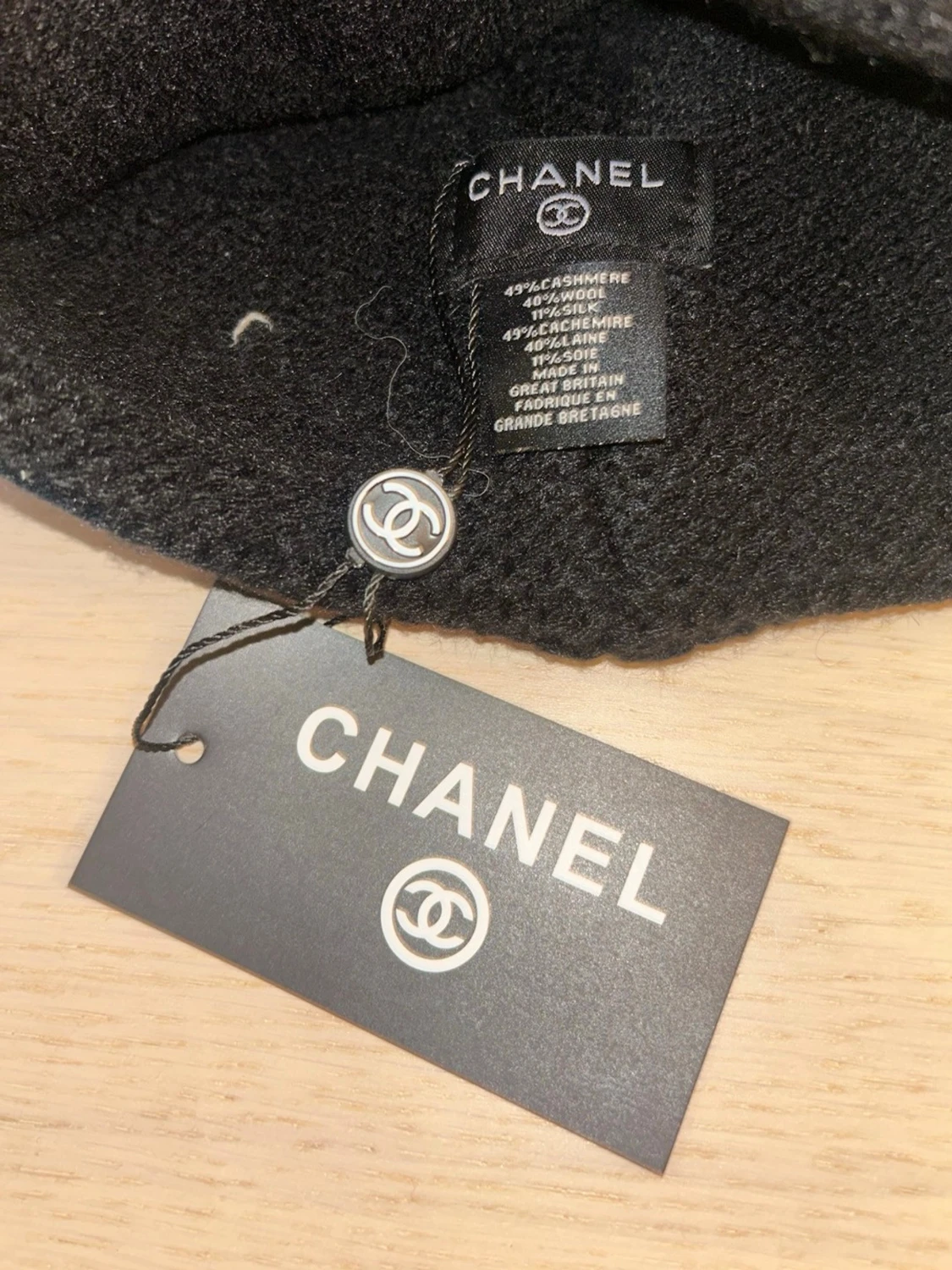 Snygg svart stickad mössa - 3