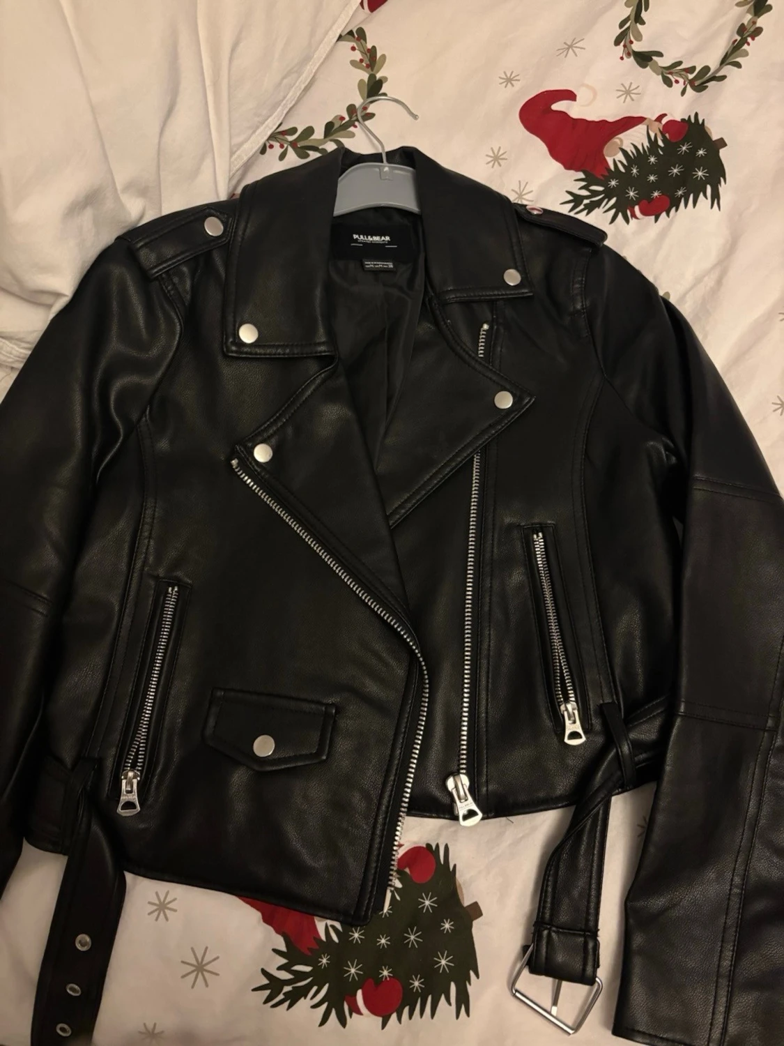 Svart skinnjacka från Pull&Bear