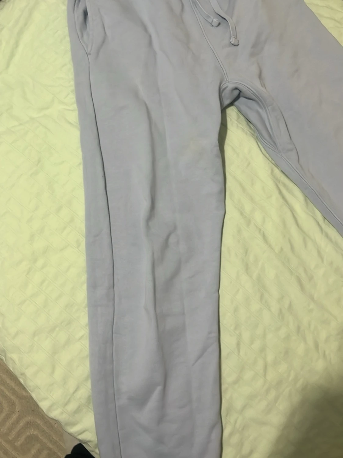 Ljusblåa mjukisbyxor med snörning - 2