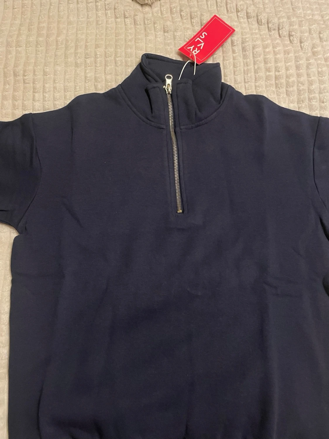 Mörkblå half-zip hoodie från RVYS - 3