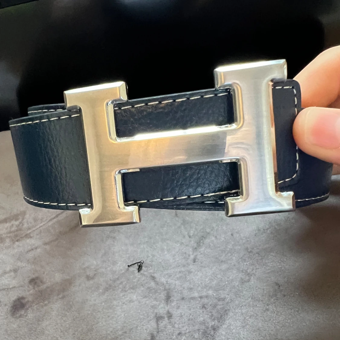 H-Bälte svart/marinblått  - 1