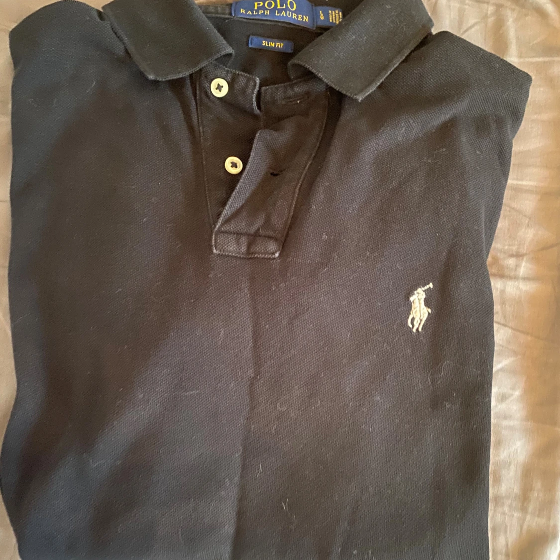 Svart pikétröja från Polo Ralph Lauren