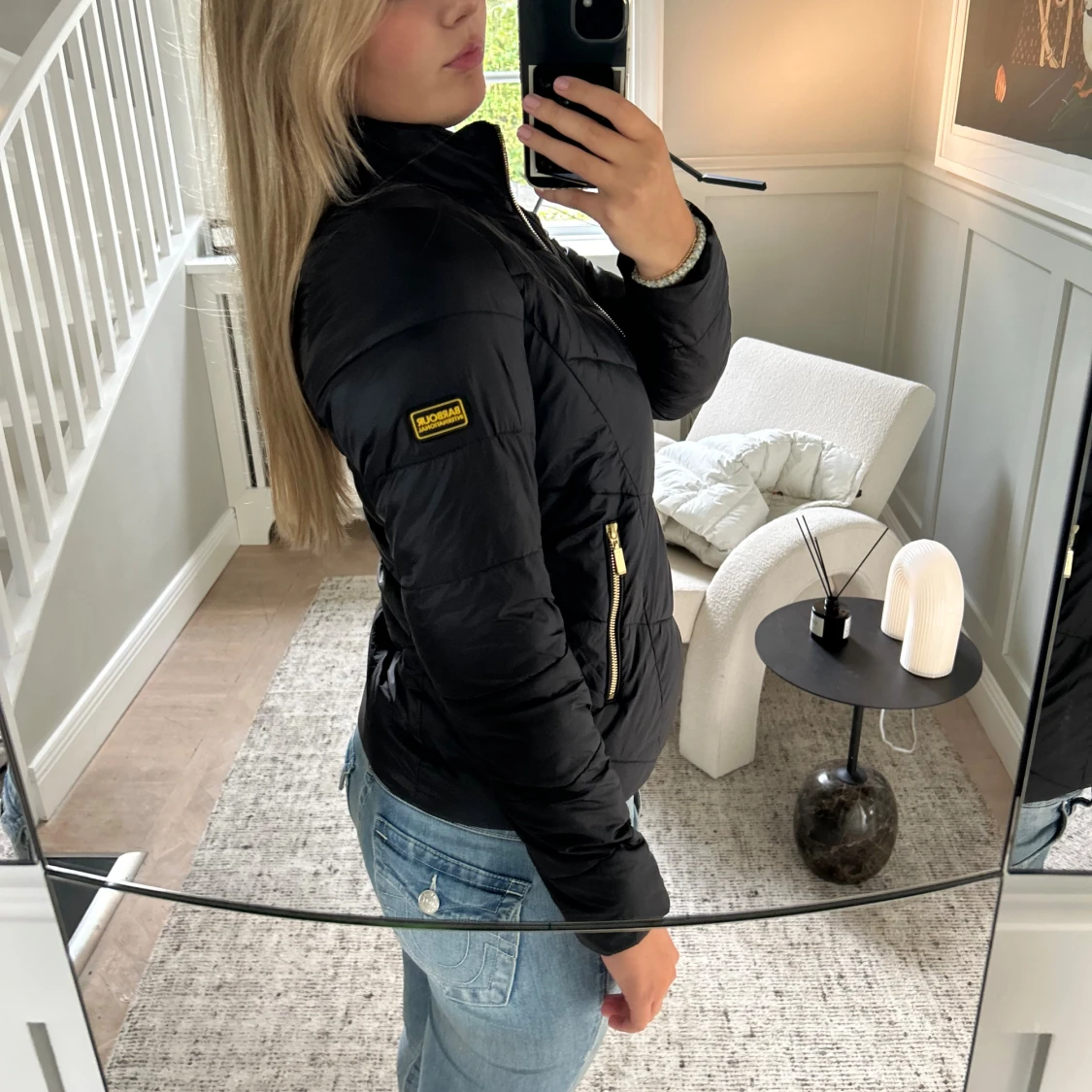 Svart pufferjacka från Barbour