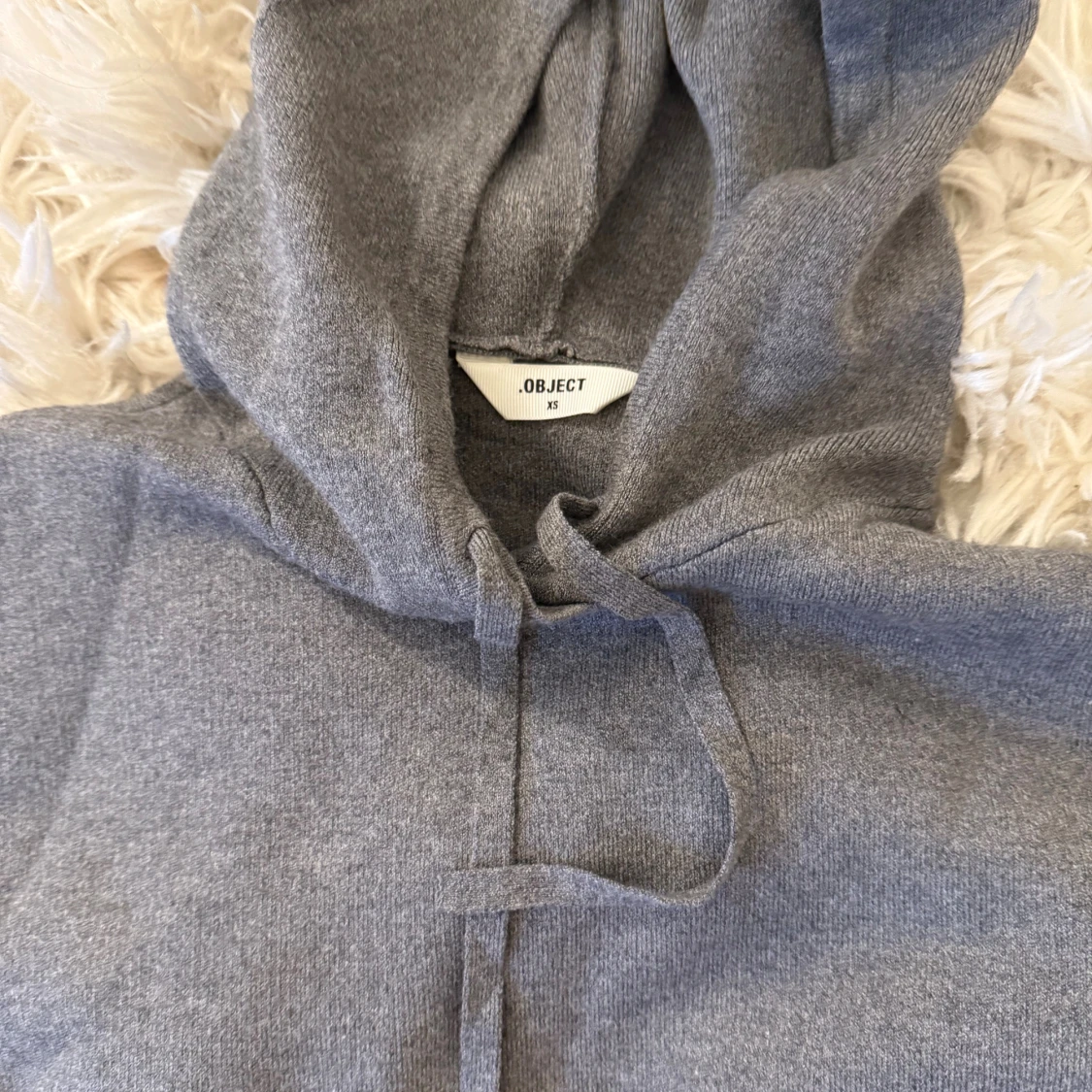 Grå hoodie från Object med huva - 1