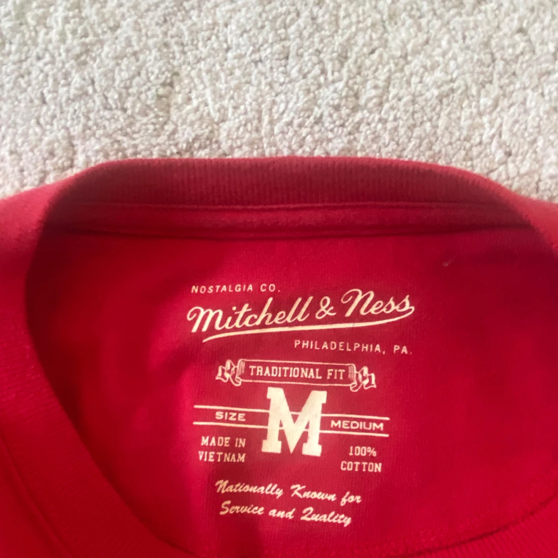 Röd Mitchell & Ness t-shirt i bomull - 2