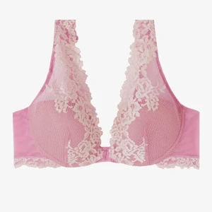 Intimissimi bh 75C Elena - Supersöt rosa bralette med vit broderad spets längs kanterna och över kuporna. Bh:n är i den gamla rosa färgen intimissimi inte längre erbjuder!! ❤️(skriv för bild)