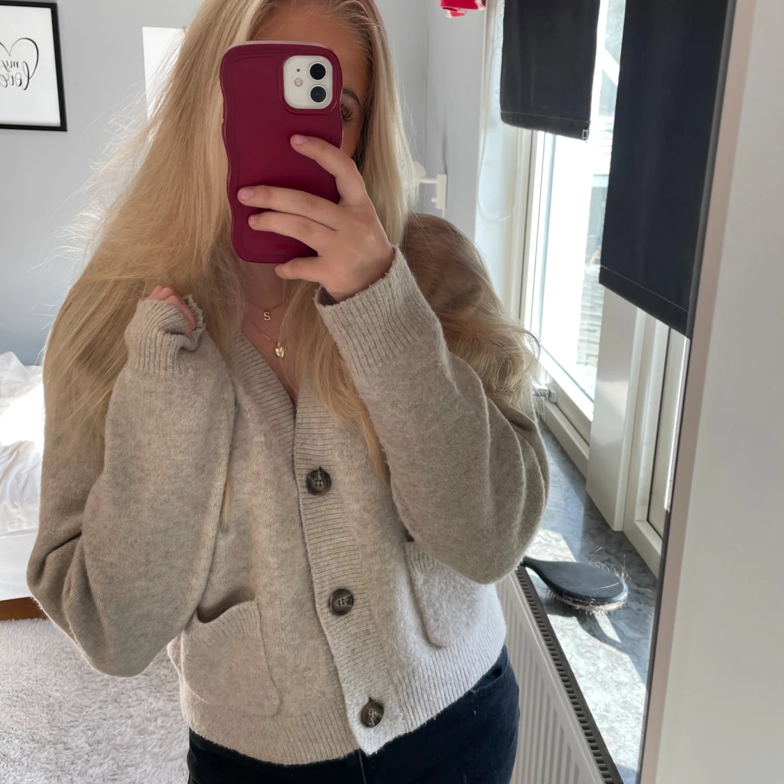 Beige kofta från Uniqlo XS