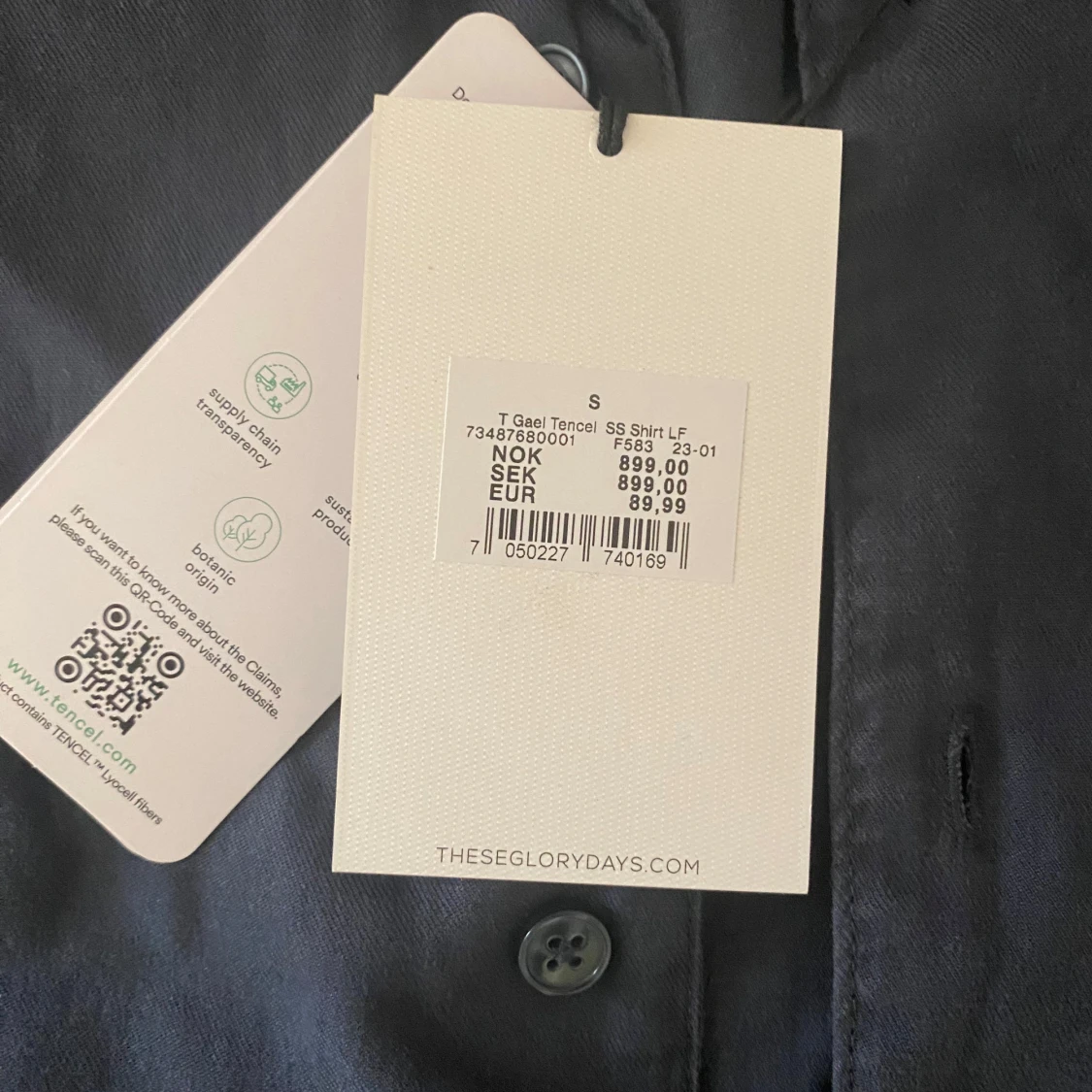 Mörkblå kortärmad skjorta These Glory Days - 2