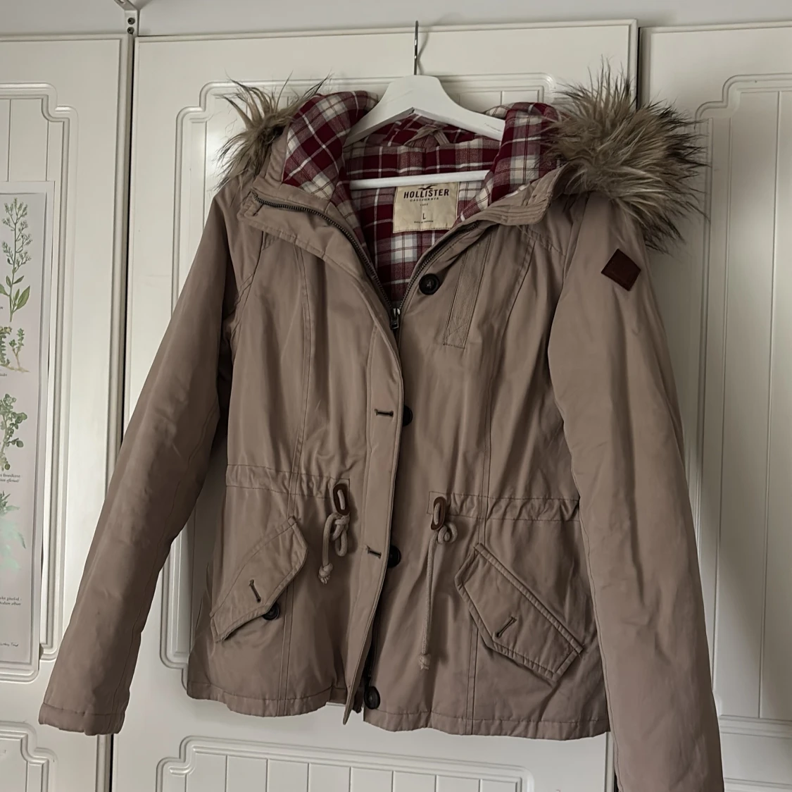 Beige parkajacka från Hollister