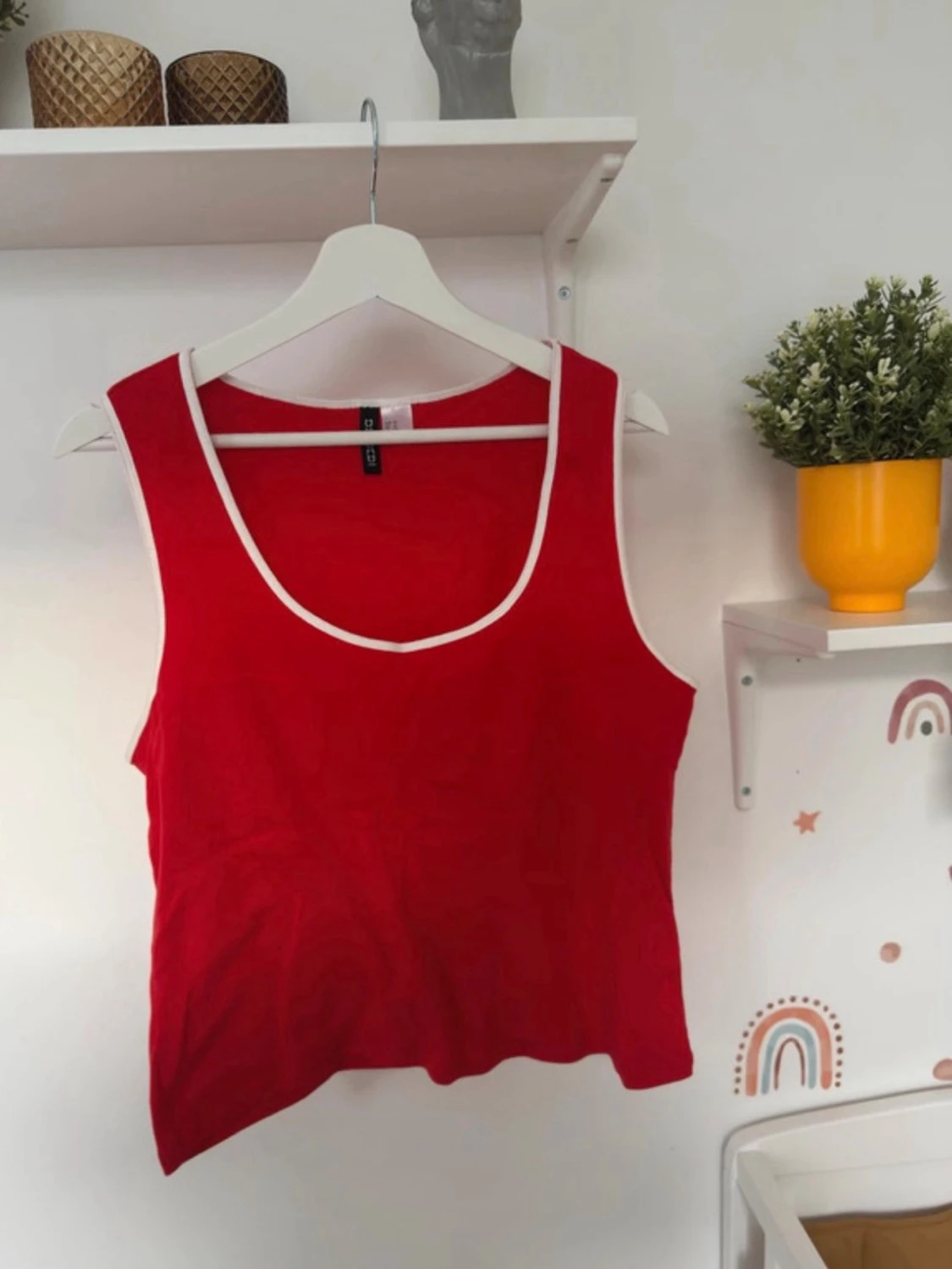 Röd linnetopp oanvänt