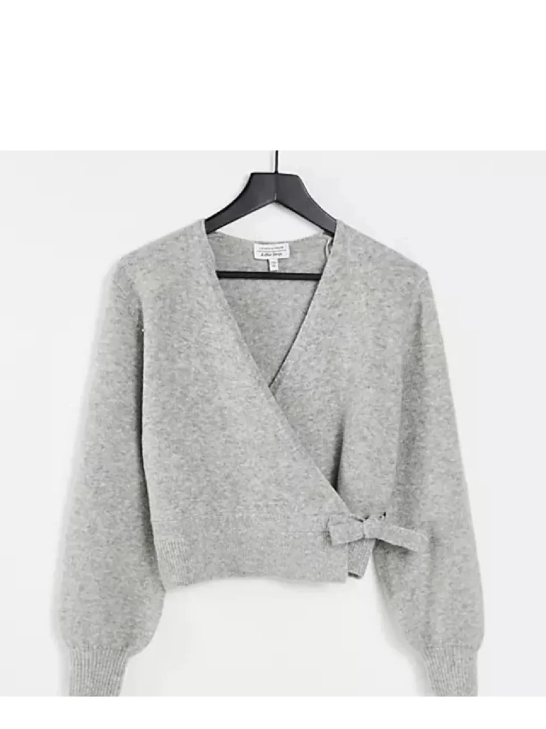 Grå omlott kofta från & other stories  - 3