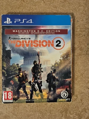 Tom Clancy's The Division 2  - Tom Clancy's The Division 2 Washington D.C. Edition till PS4, inklusive spel, Battleworn Secret Service Pack och konstbok. Omslaget är originelt och innehållet ser komplett ut. Perfekt för samlare och fans av actionspel.